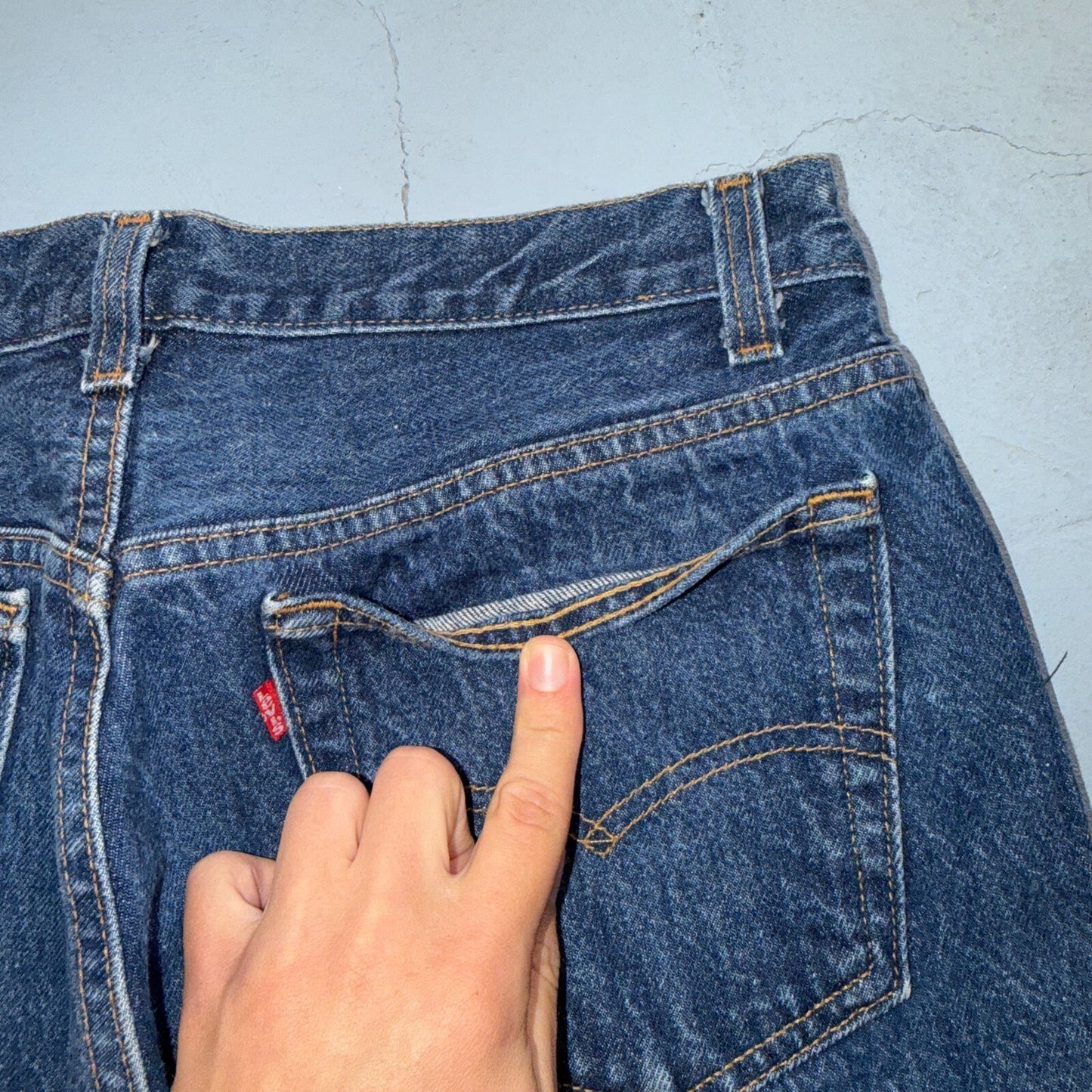 Levis 501 Vintage 80s USA XX Straight Leg Jeans Blue Dark Wash 34x30 Act 32x27