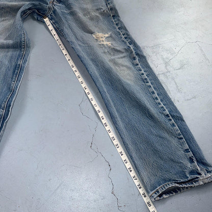 Levis 501 Vintage Y2K 90s XX Straight Leg Jeans Blue Light Wash 34x34 Act 31x30