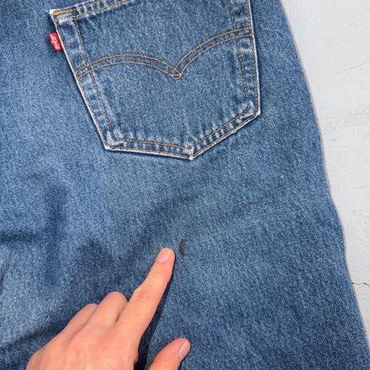 Levis 501 Vintage 90s USA XX Straight Leg Jeans Blue Med Wash 36x34 Act 33x30