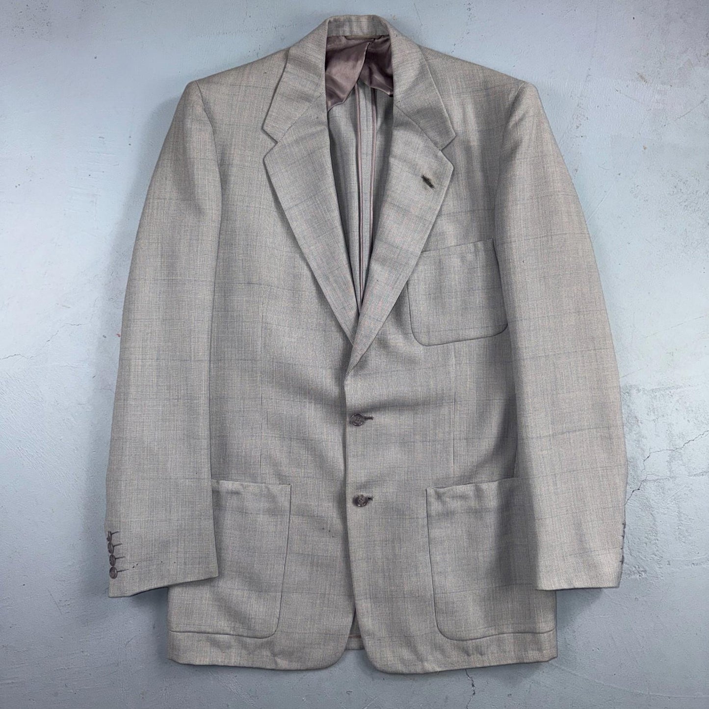 1960s 1970s VTG Mens 2 PC Suit 42 Jacket Coat Pants Gray Union Wool Rockabilly