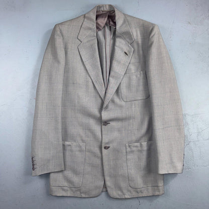 1960s 1970s VTG Mens 2 PC Suit 42 Jacket Coat Pants Gray Union Wool Rockabilly