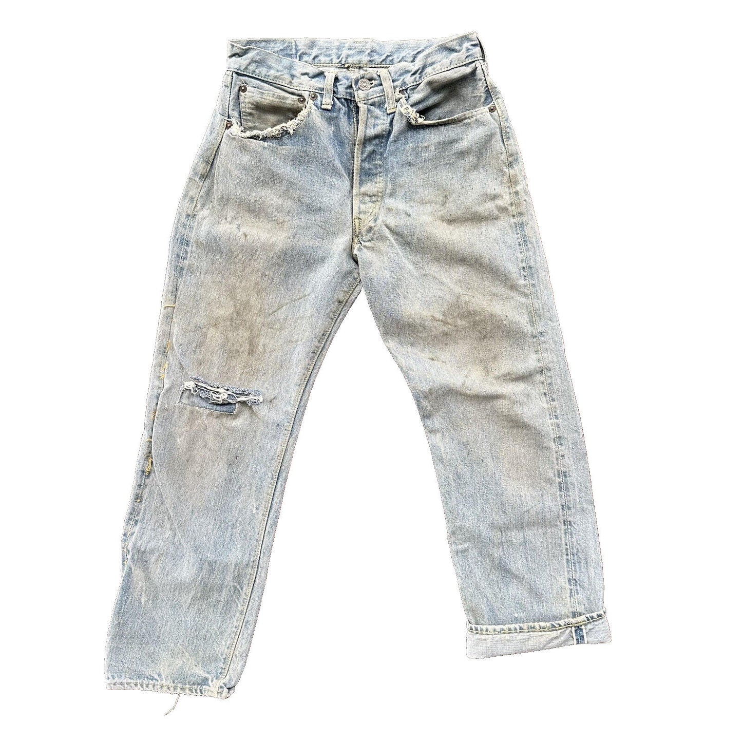 Levis 501 XX Big E True Vintage 50s Redline Hidden Rivets Jeans 1950s 60s 26x26