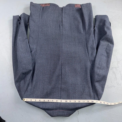 1950s 1960s VTG Mens 2 PC Suit 40 Jacket Coat Pants Blue Union Wool Rockabilly