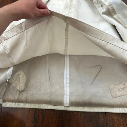 VTG White Leather Western Rancher Jacket 1960s Rockabilly Unisex 60s 50s Button