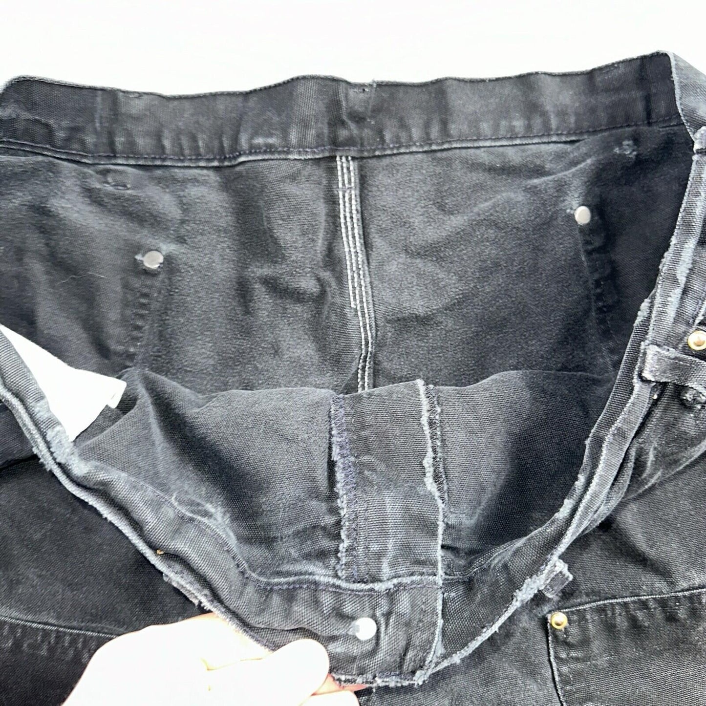 Carhartt VTG Double Knee Carpenter Pants USA B01 BLK Black Act 42x31