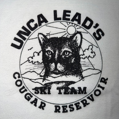 UNCA Leads Cougar Reservoir VTG T Shirt Ski Team Funny Cool Cats Fiesty 90s