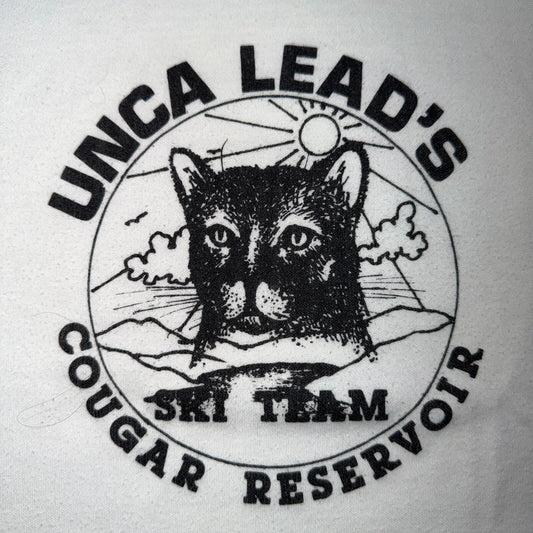 UNCA Leads Cougar Reservoir VTG T Shirt Ski Team Funny Cool Cats Fiesty 90s