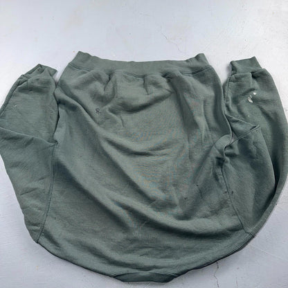 Vintage Russell Athletic Sweatshirt Green Large Y2K Basic Thrashed Worn