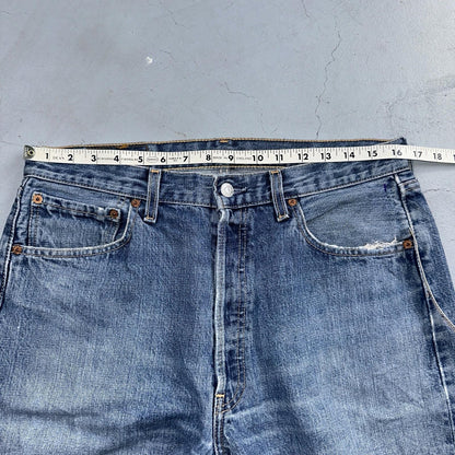 Levis 501 Vintage 90s Y2K XX Straight Leg Jeans Blue Med Wash 34x32 Act 33x31