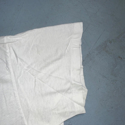 Hanes 70s Flower Art VTG T Shirt White Single Stitch Custom One Of A Kind Cute