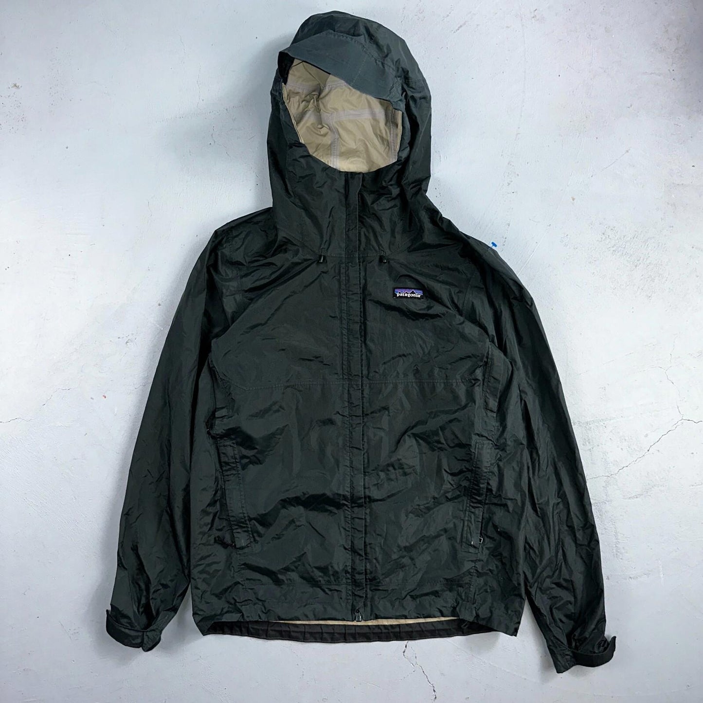 Patagonia Torrentshell Jacket Mens S Green H2No Hooded Hiking Outdoor Shell