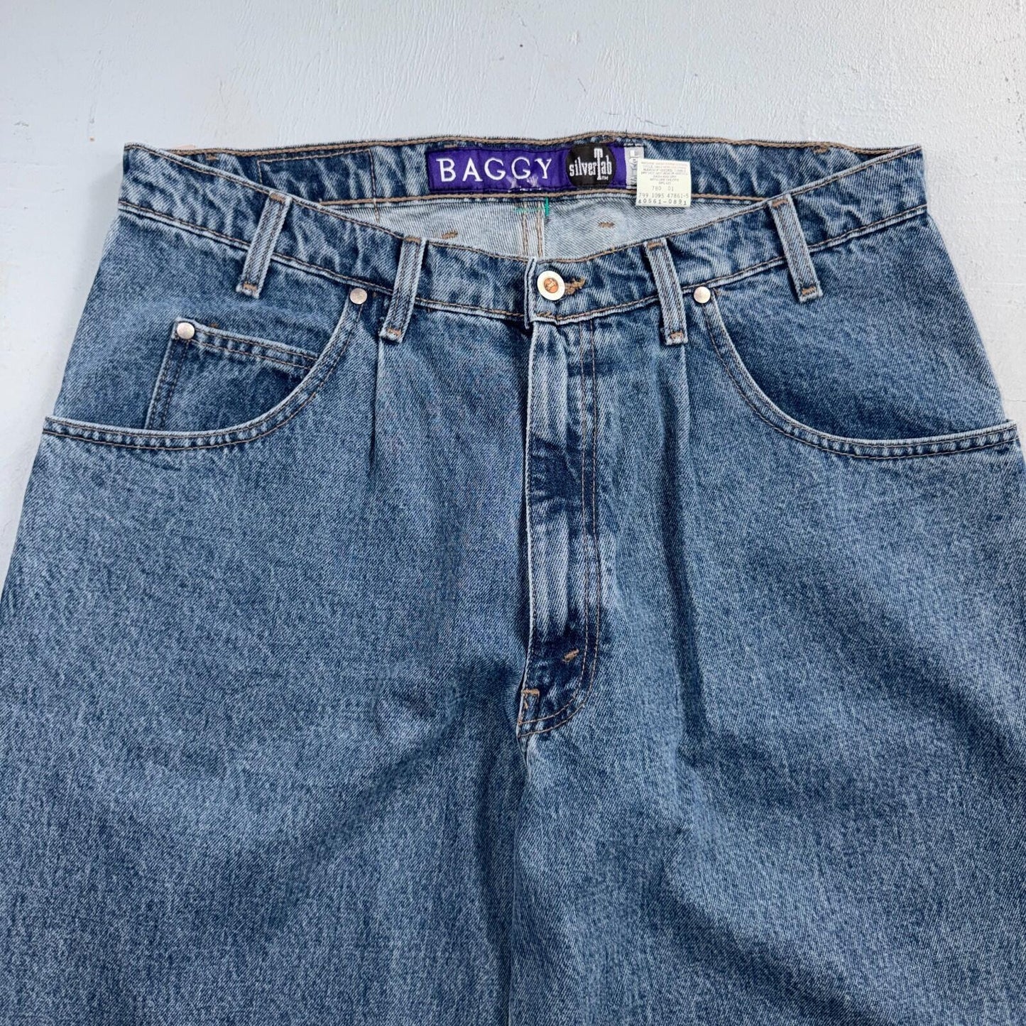 Levis NOS Vintage 90s Silvertab Baggy Loose Denim Jeans USA Blue Mens DS 36x30