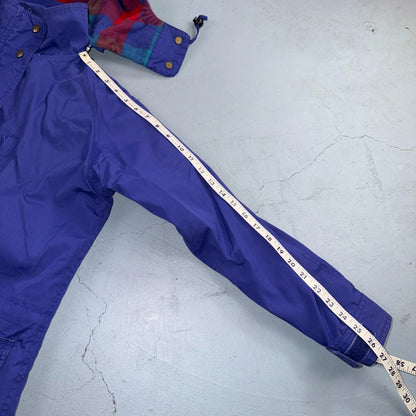Eddie Bauer Women’s Parka Jacket Coat Blanket Lined Size M Vintage 90s Purple