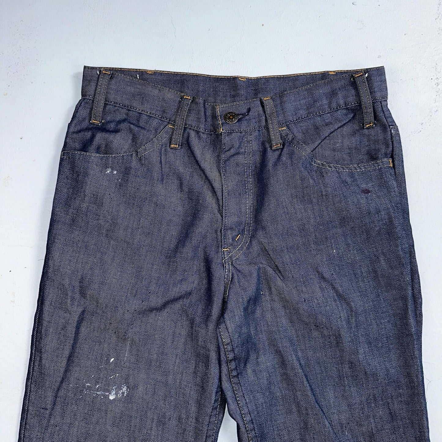 Levis 684 Orange Tab VTG Big Bell Dark Wash Bell Bottom Flare Jeans Sz 29x32