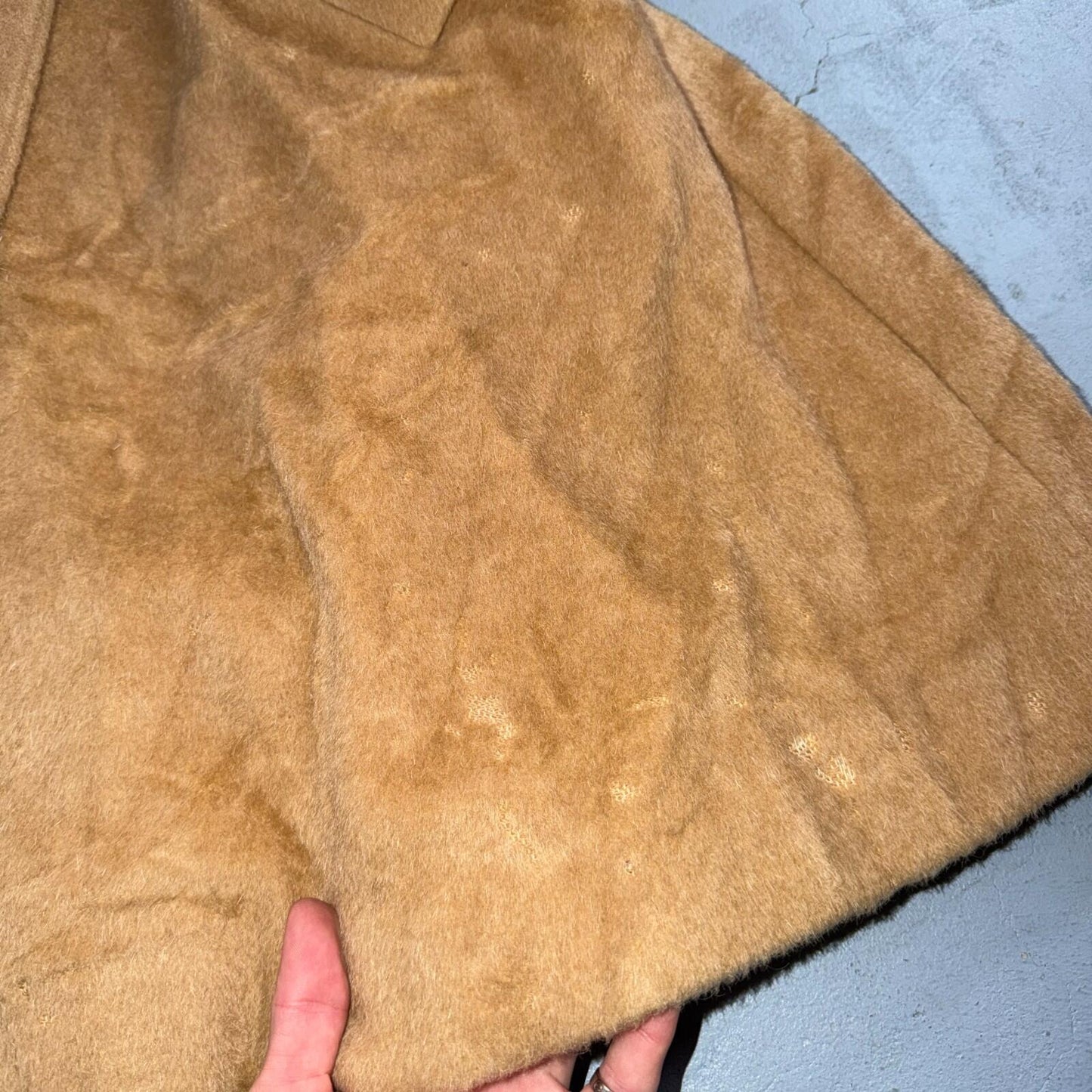 VTG Lilli Ann Tan Swing Coat Womens Tisse a Paris Brushed Wool San Francisco