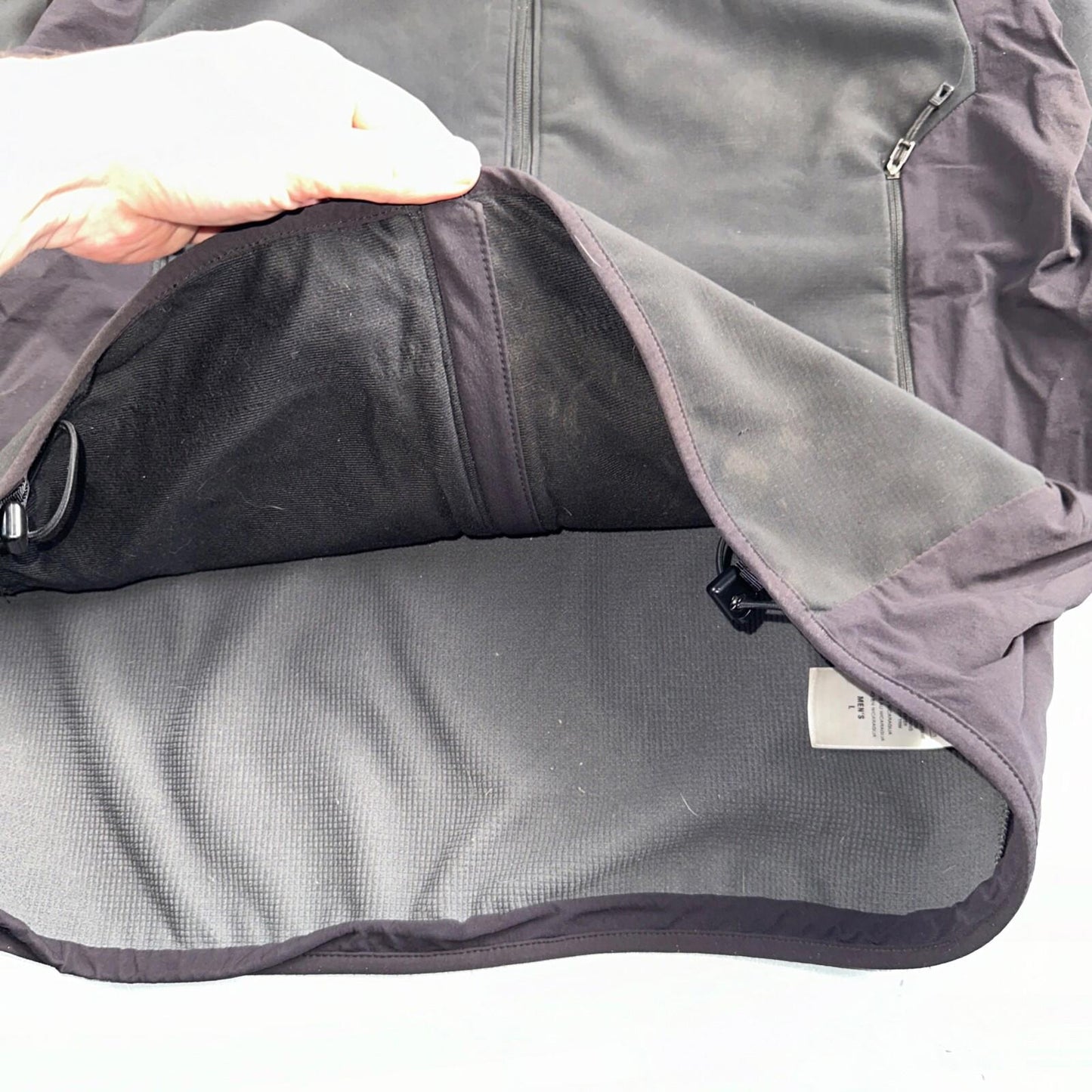 Patagonia Men’s L Black Adze Polartec Hybrid Jacket Coat Company Logo Full Zip