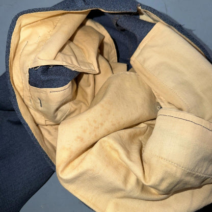 1950s 1960s VTG Mens 2 PC Suit 40 Jacket Coat Pants Blue Union Wool Rockabilly