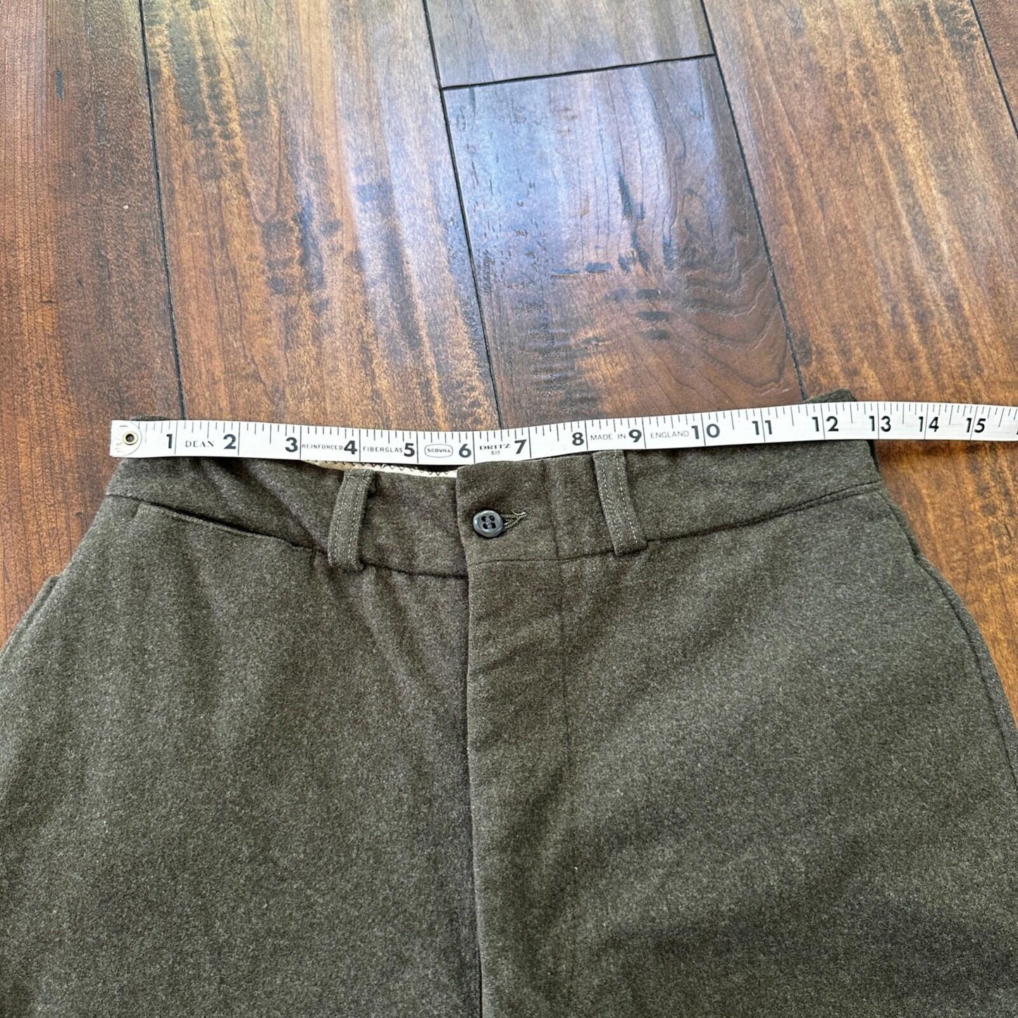 WWII Wool US Army Trousers Pants 25x26 Military 1940s 40s Slacks OG HBT Pockets