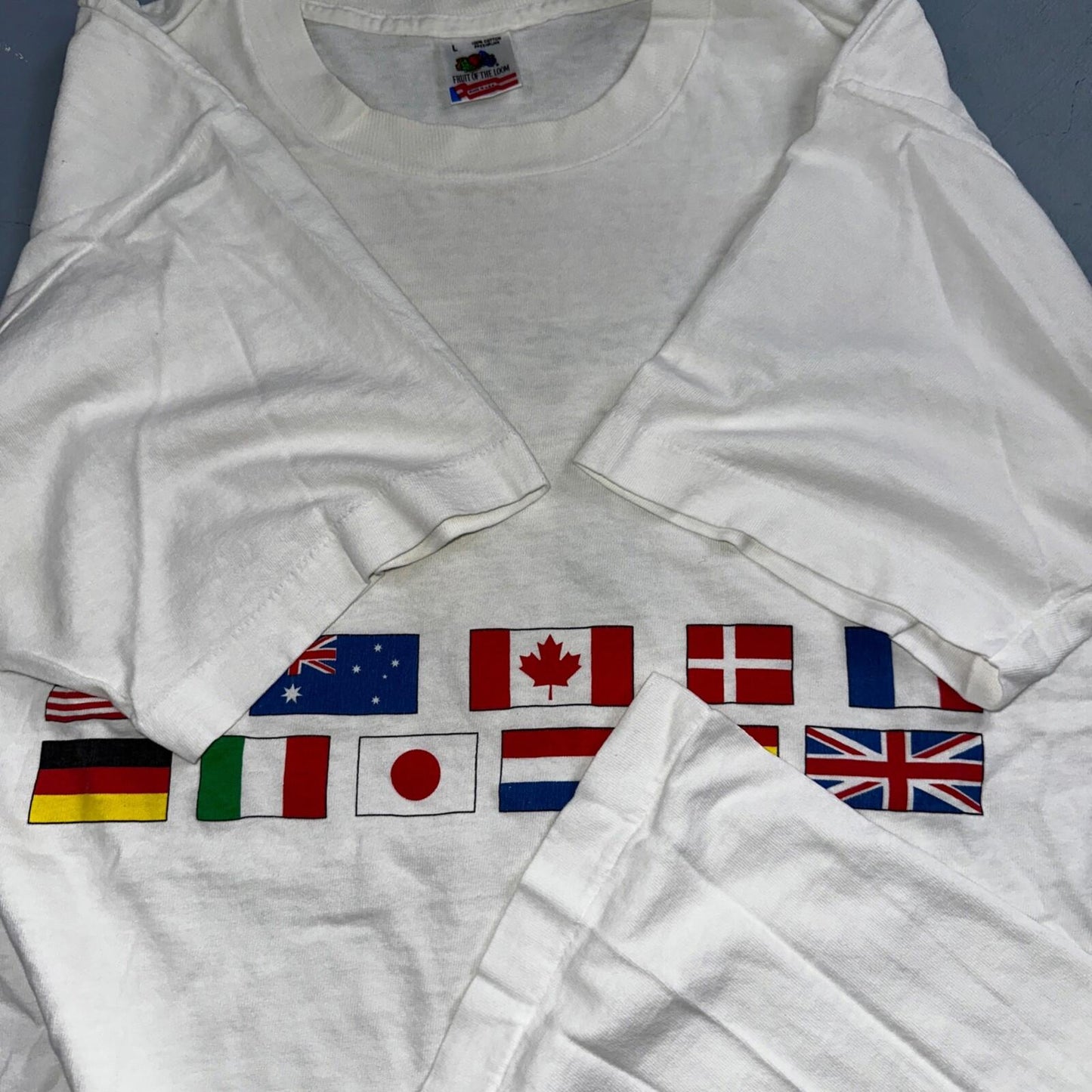 BMC Computer Software VTG T Shirt FOTL 90s Nerd Science PC Flags International