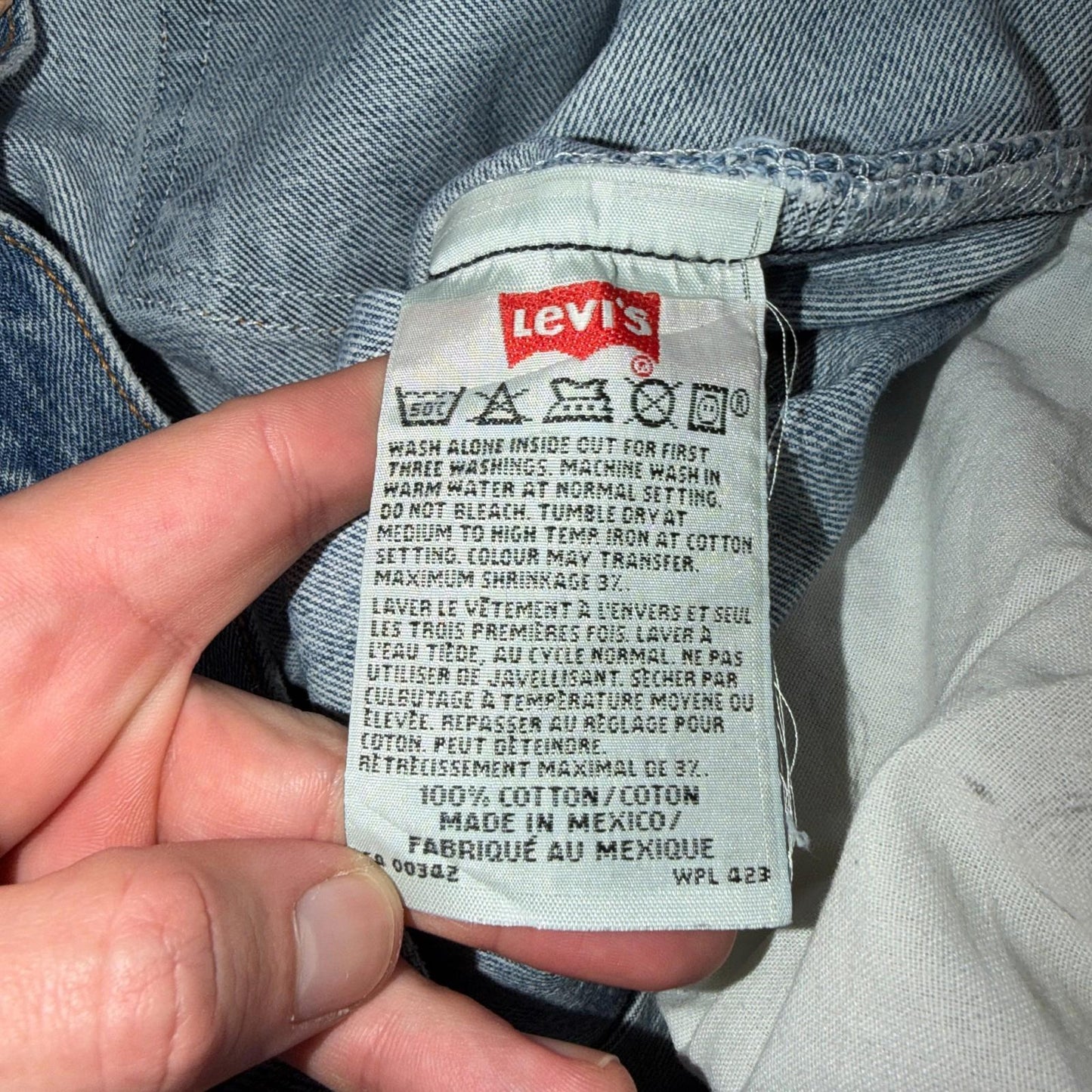 Levis 501 Vintage Y2K XX Straight Leg Jeans Blue Light Wash 38x36 Act 38x36
