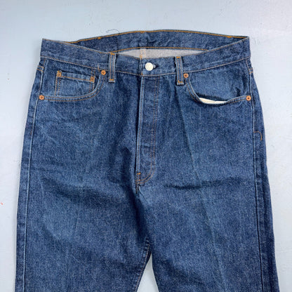 Levis 501 Vintage 80s USA XX Straight Leg Jeans Blue Dark Wash 36x34 Act 33x33