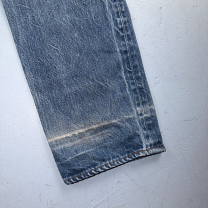 Levis 501 Vintage 80s Redline Selvedge USA XX Jeans Light Wash 31x40 Act 29x35