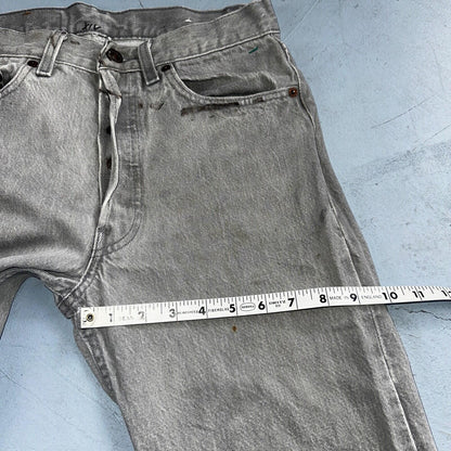 Levis 501 Vintage 90s USA XX Straight Leg Jeans Gray Med Wash 30x36 Act 28x34