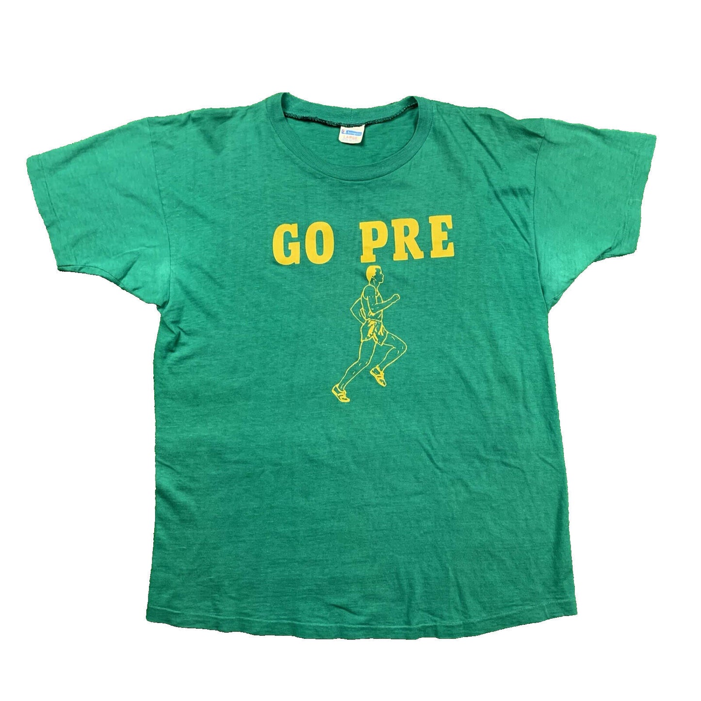 GO PRE Vintage T Shirt OG Rare Nike Geisha Rap Hike Track Prefontaine 1970s 70s