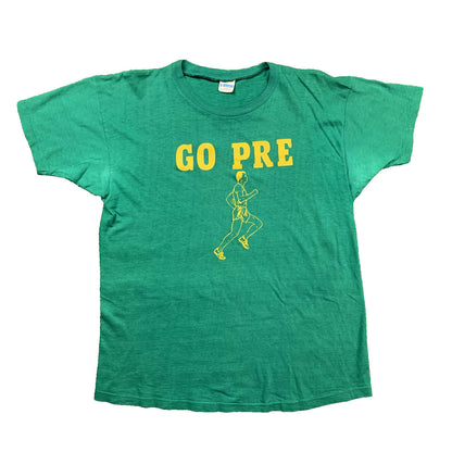 GO PRE Vintage T Shirt OG Rare Nike Geisha Rap Hike Track Prefontaine 1970s 70s