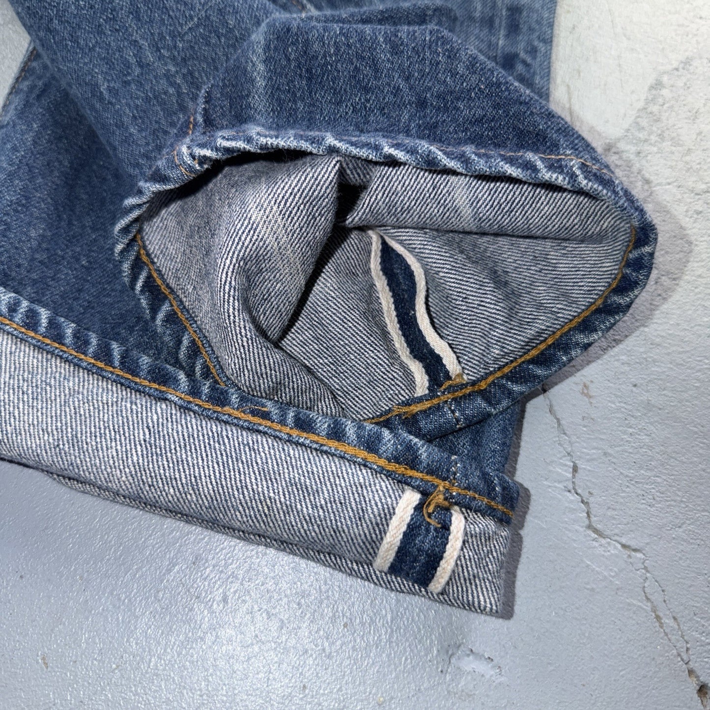 Levis 501 Vintage 70s SS Redline Selvedge USA Jeans Med Wash 30x34 Act 28x30