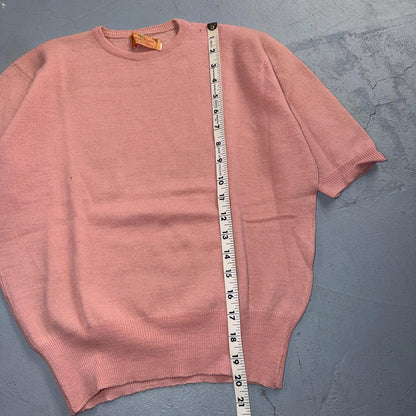 VTG 1940s 1950s Wool Pullover Sweater Rockabilly Womens Knit Pink Bonnie Brian