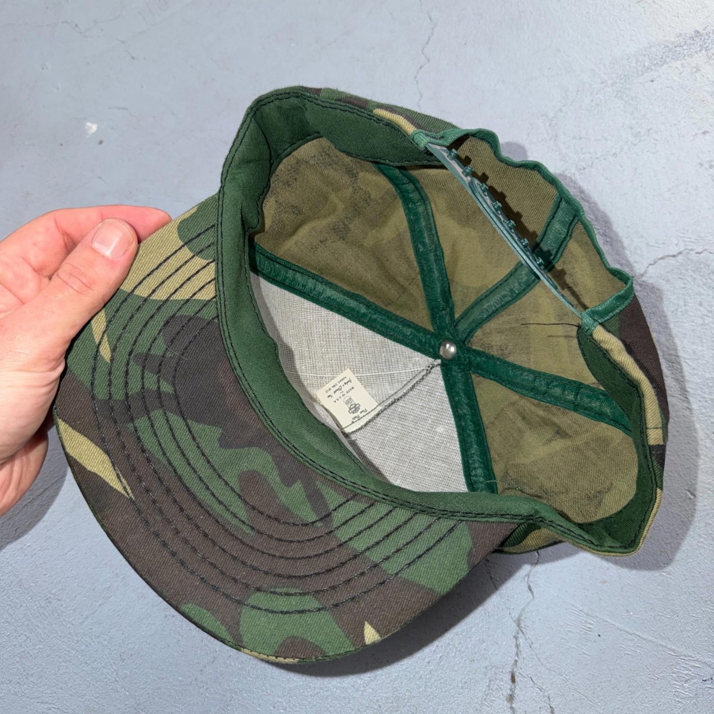 Harley Davidson USA Camo VTG Hat Baseball Cap Snapback Military Woodland RARE