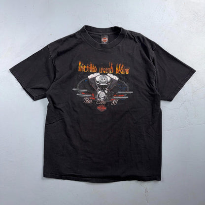 Harley Davidson Washington Vintage T Shirt Y2K Black Promo Legend Motorcycle