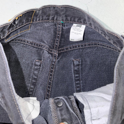 Levis 501 Vintage Y2K 90s XX Straight Leg Jeans Black Med Wash 29x34 Act 28x31