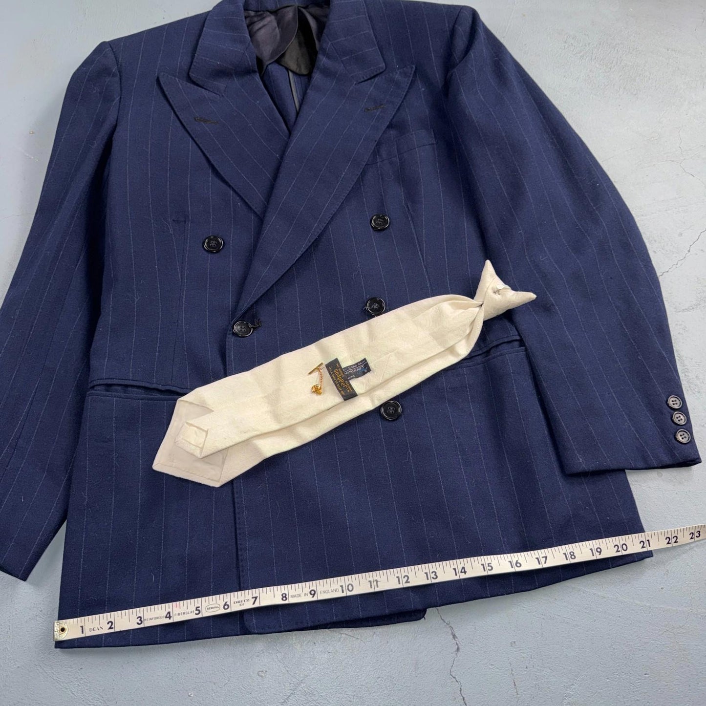 1940s 1950s VTG Mens Double Breast Suit 40 Jacket Coat Pants Union Rockabilly