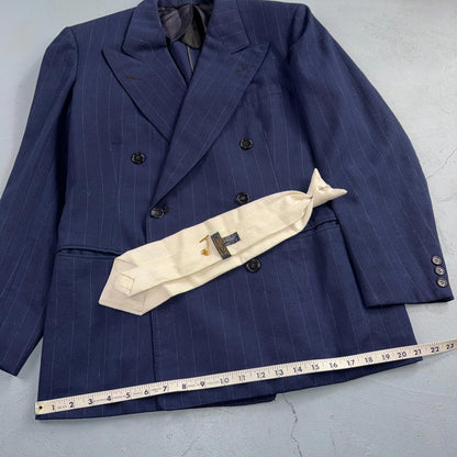 1940s 1950s VTG Mens Double Breast Suit 40 Jacket Coat Pants Union Rockabilly