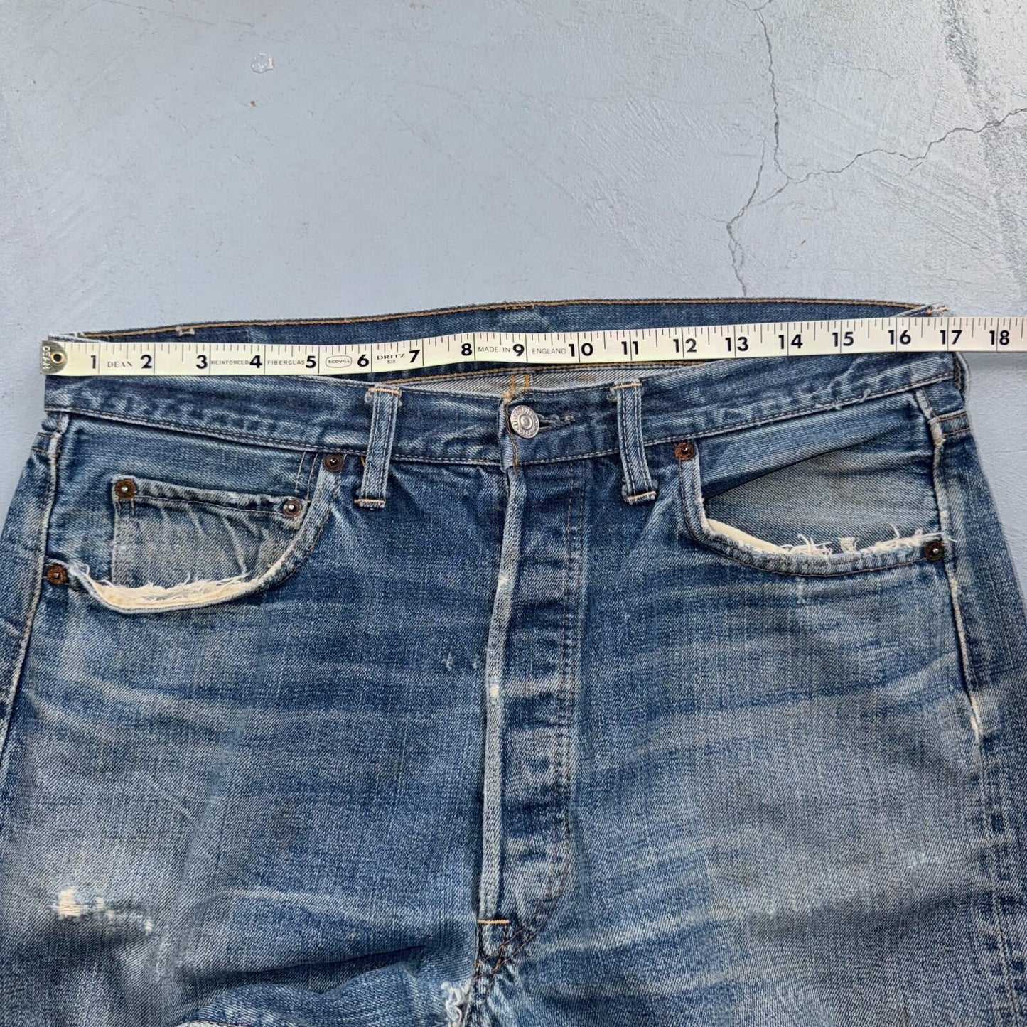 Levis 501 Big E Vintage 60s Redline Selvedge USA XX 1960s Jeans 36x32 Act 34x28