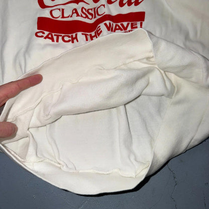 VTG 80s Coca Cola Crewneck Sweatshirt Catch Wave Soda Made USA 20x20 1980s