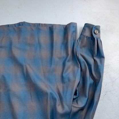 VTG Pendleton Womens Blue Blazer 100% Virgin Wool Shadow Plaid 49er Button Shirt