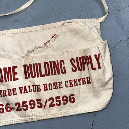 Hanes Vintage 1950's Canvas Nail Waist Apron Phone Number Home & Lumber Supply