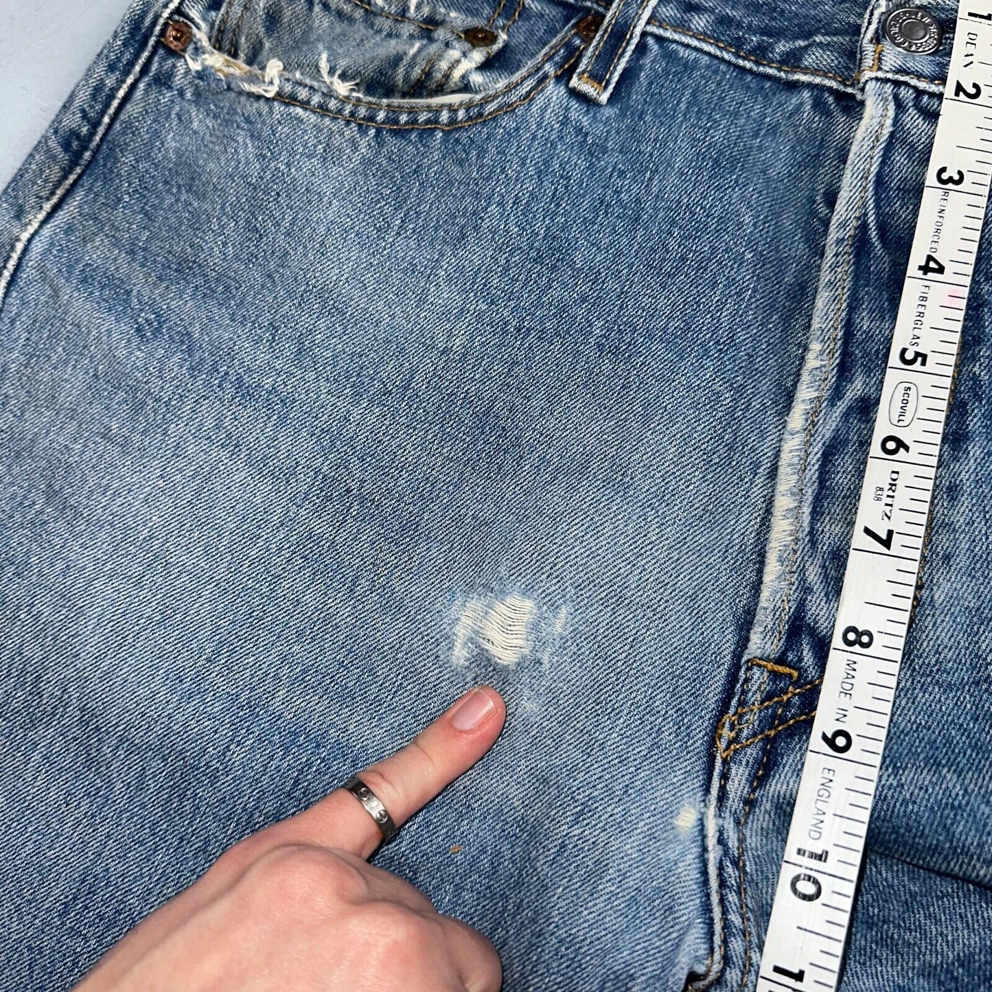 Levis 501 Vintage Y2K XX Straight Leg Jeans 90s Blue Med Wash 34x32 Act 31x31