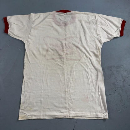 Miller High Life Ringer 80s Promo VTG T Shirt Rare Graphic Single Stitch Beer