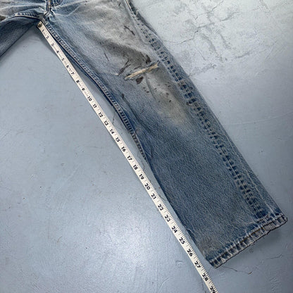 Levis 501 Vintage 90s USA XX Straight Leg Jeans Blue Light Wash 29x32 Act 28x28