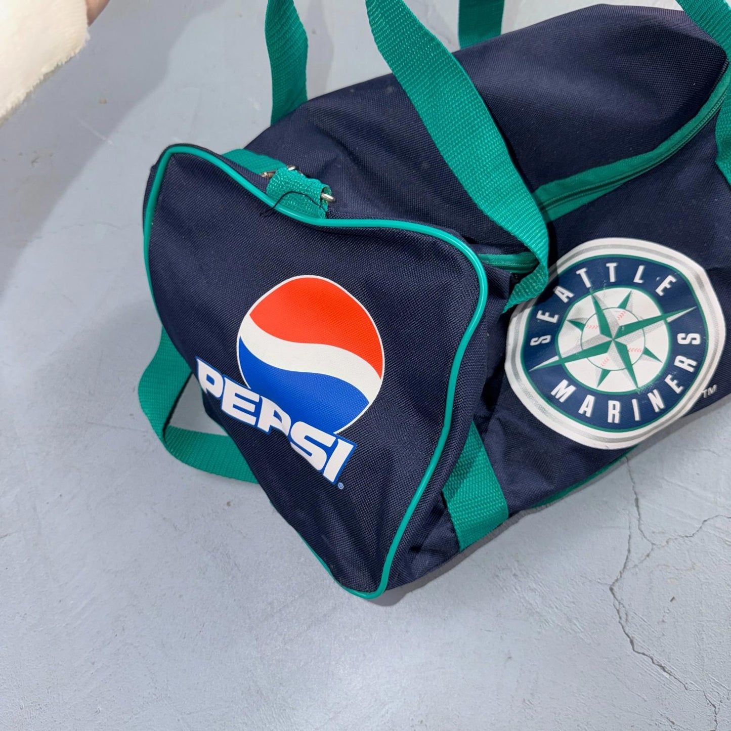 Vintage 90s Pepsi Co Handled Duffel Duffle Bag Carry On Seattle Mariners Promo