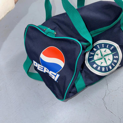 Vintage 90s Pepsi Co Handled Duffel Duffle Bag Carry On Seattle Mariners Promo