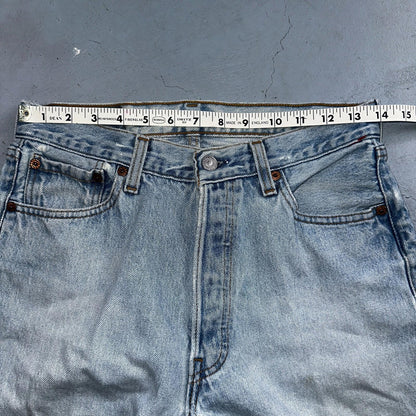 Levis 501 Vintage 90s USA XX Straight Leg Jeans Blue Light Wash 30x32 Act 28x30