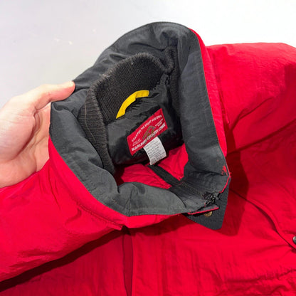 Vintage Marlboro Country Store Red Down Puffer Winter NO HOOD Jacket Men’s L