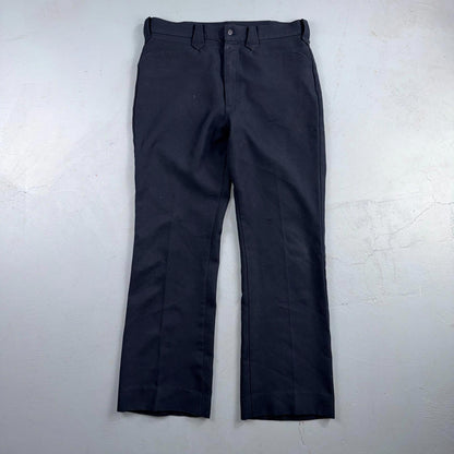 VTG 70s US West Navy Western Cowboy 33x30 Poly Rodeo Formal Slacks Pants Talon