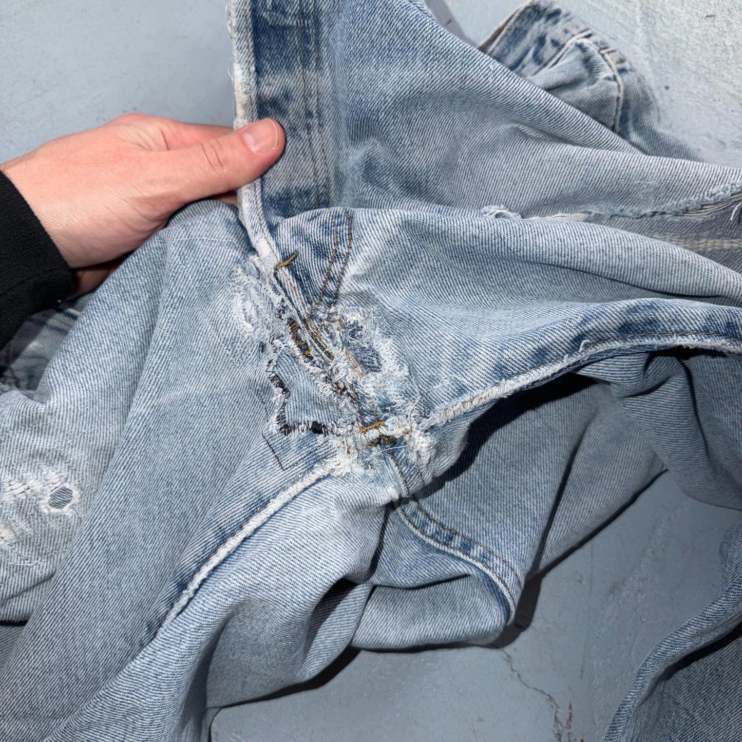 Levis 501 Vintage 80s Redline Selvedge USA XX Jeans Light Wash 36X30 Act 33X28