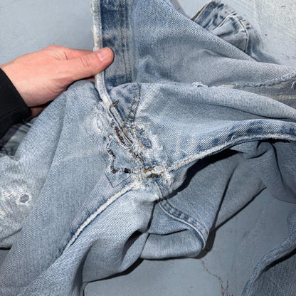 Levis 501 Vintage 80s Redline Selvedge USA XX Jeans Light Wash 36X30 Act 33X28